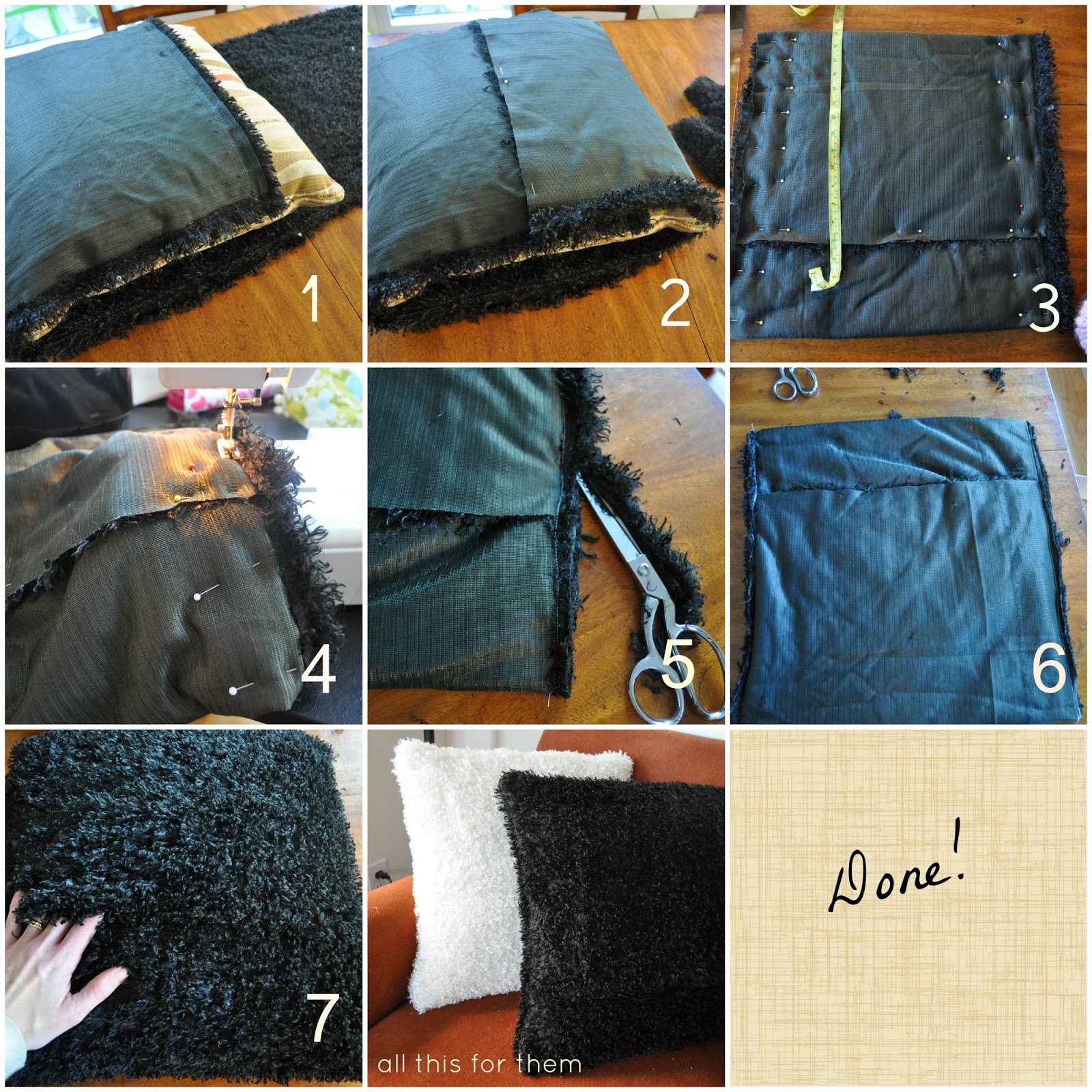 all this for them 5Minute Faux Fur Pillow Tutorial