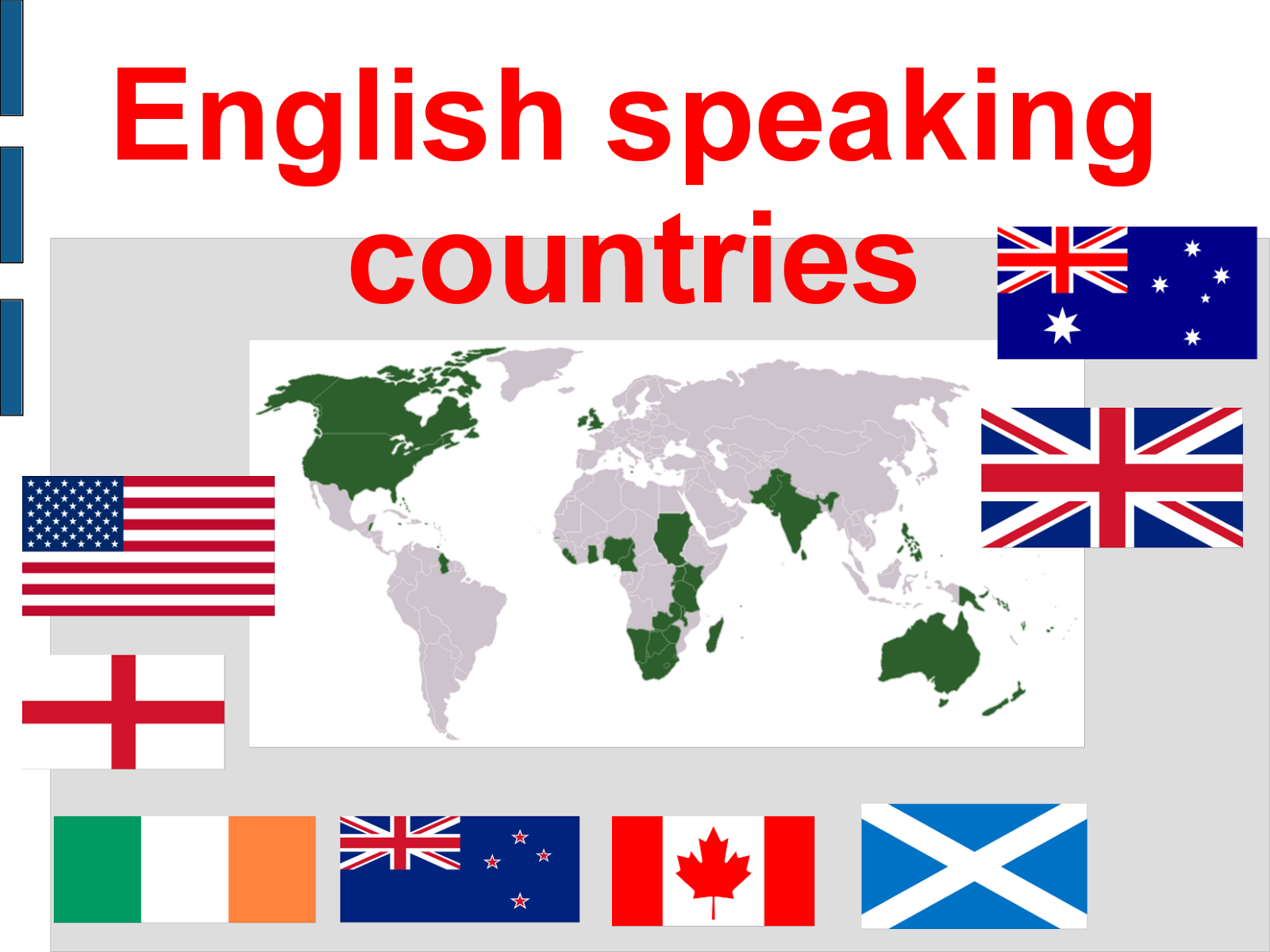 What are english speaking countries. English speaking Countries. English speaking Countries презентация. Англоязычные страны плакат. Англоговорящие страны на английском.