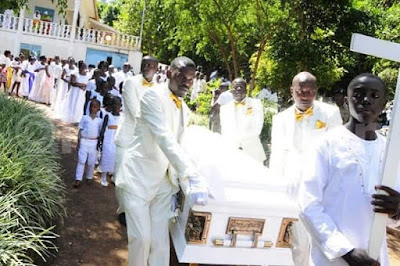 Photos of a Ugandan billionaire businessman's over 30 children at his funeral leaves people in shock