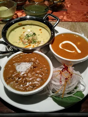 Where to eat in Hyderabad: vegetarian curry sampler at Kangan in the Westin Hyderabad Mindspace