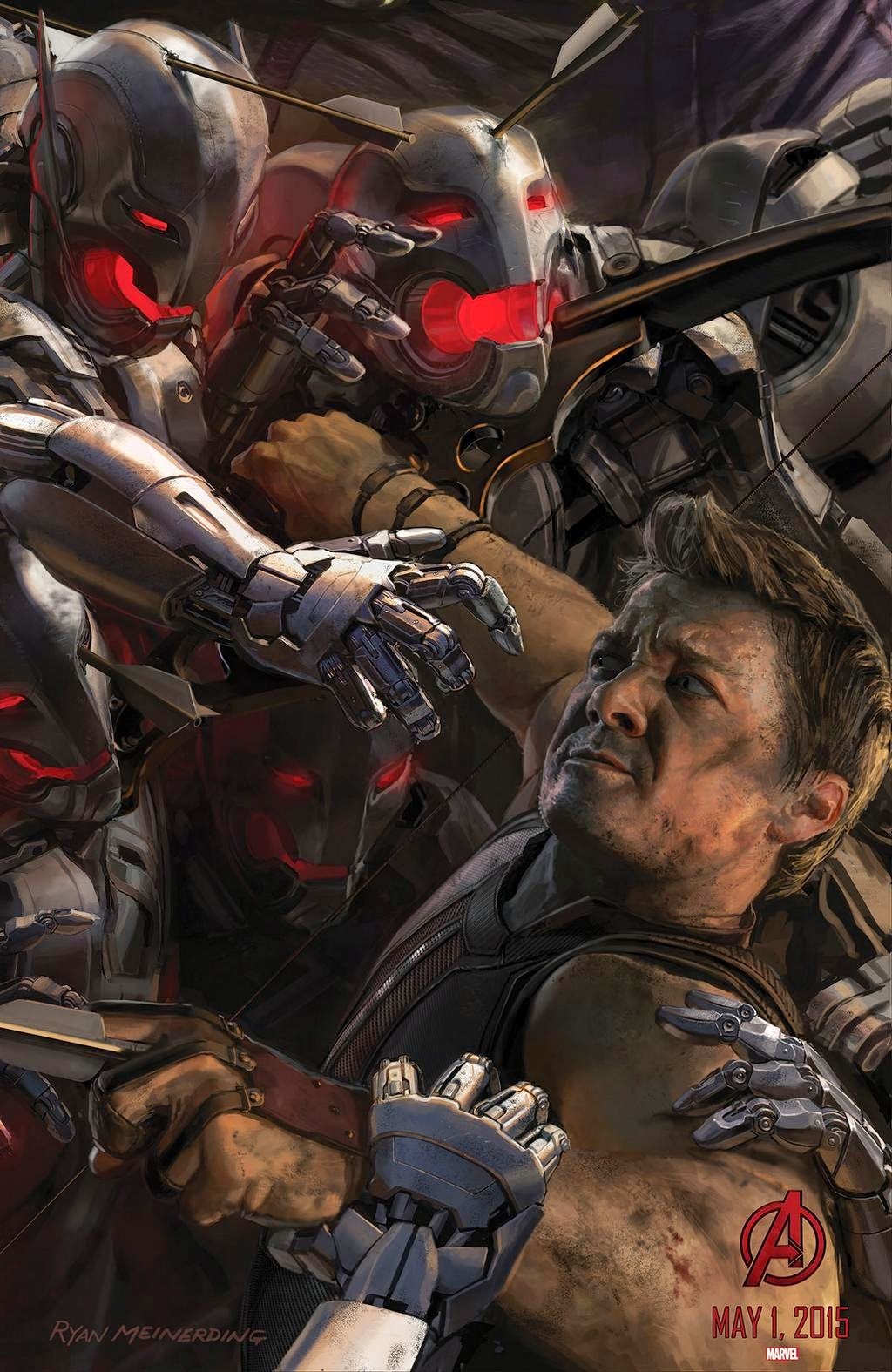 San Diego Comic-Con 2014 Exclusive Avengers Age of Ultron Concept Art Movie Posters by Marvel - Jeremy Renner as Hawkeye