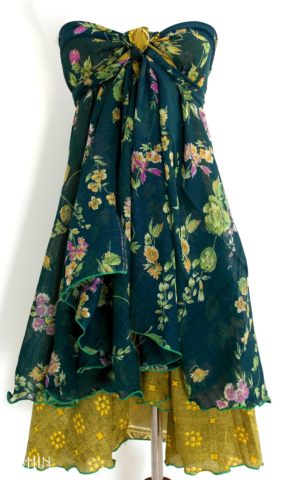 SHIN Vintage Magic Wrap Skirt & Scarf Dress 28" Magic Wrap Skirt WS28B12