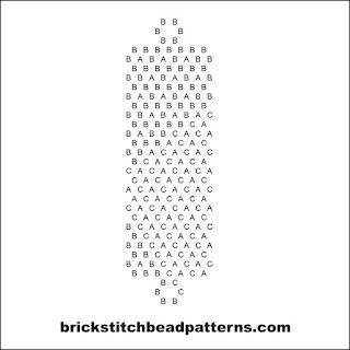 Free beginner brick stitch earring pattern letter chart.