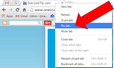 Google Chrome example - One Cool Tip - www.onecooltip.com