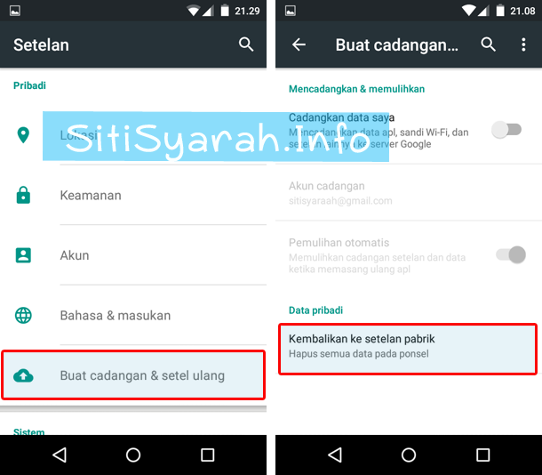 format ulang android error