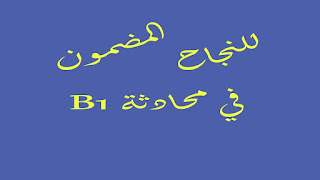 لضمان نجاحك في محادثة امتحان B1