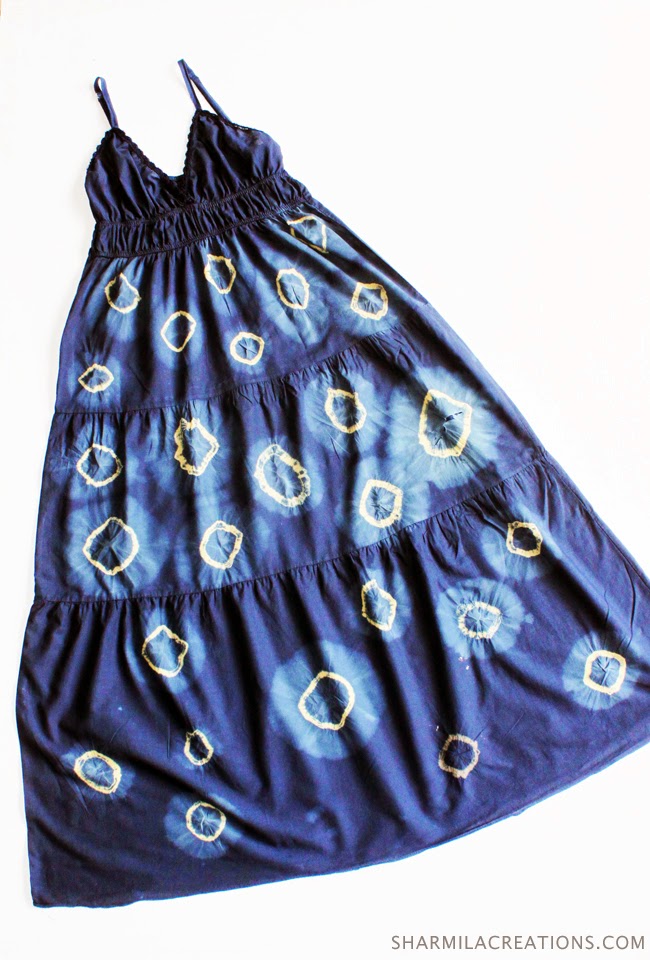 Robe longue Tie and Dye - technique shibori