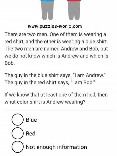 What color shirt is Andrew wearing ?