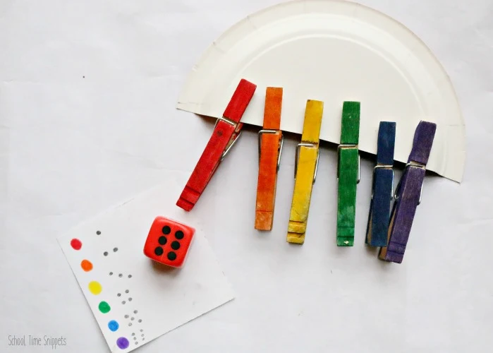 rainbow preschool theme numbers game