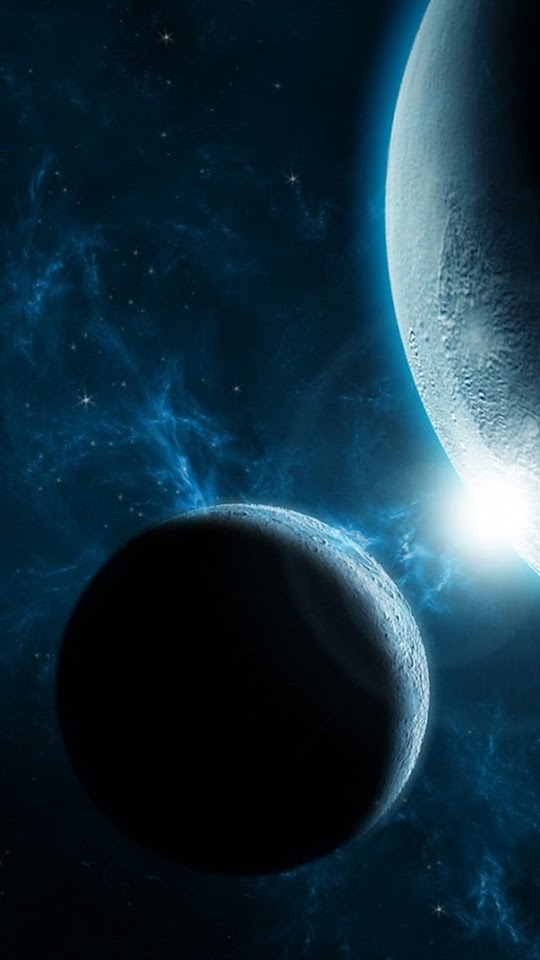   Earth and Moon In Space   Android Best Wallpaper