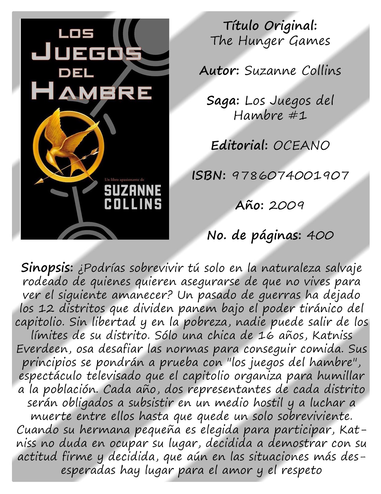 Le Cirque Du Livre Resena Los Juegos Del Hambre