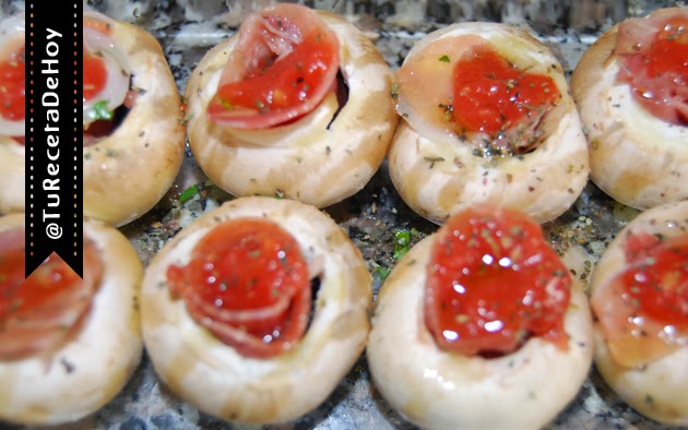 receta champiñones con jamon al horno