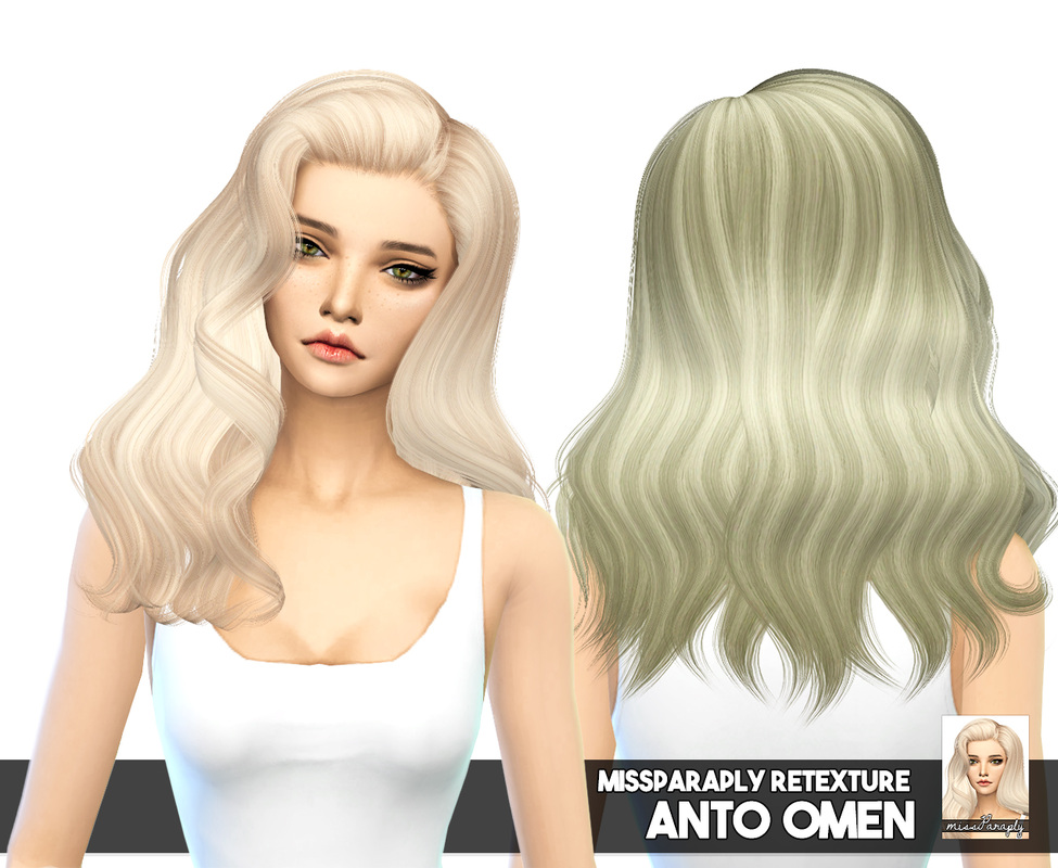 Sims 4 Cute Custom Content Omen Hair Retexture Missparaply