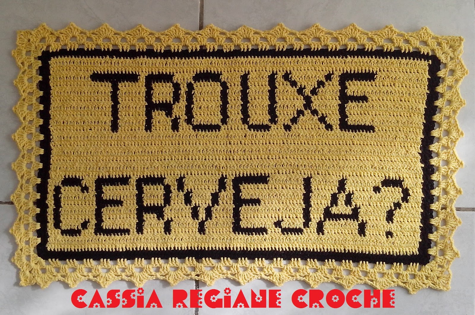 Tapete de crochê trouxe cerveja Clearance