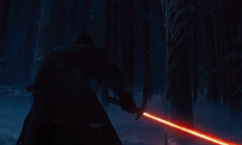 The Mysterious dark side character ignites stage one of his lightsaber
