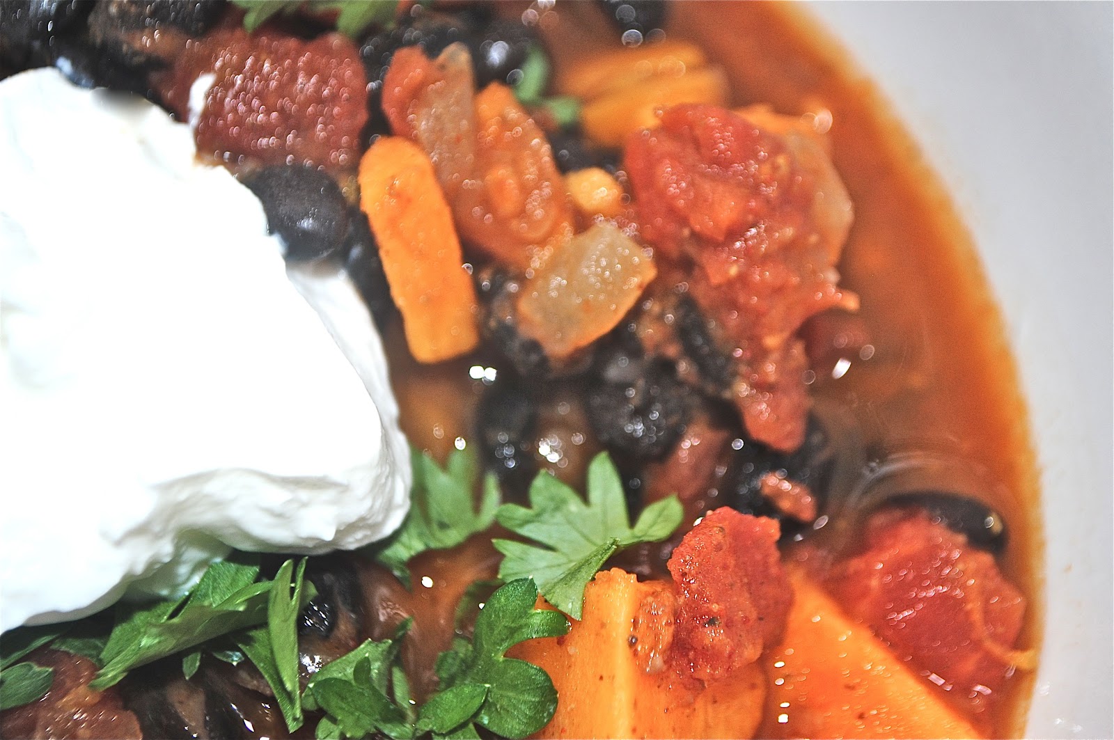 Recipe Doodle SWEET POTATO AND BLACK BEAN CHILI and TURKEY AND WHITE