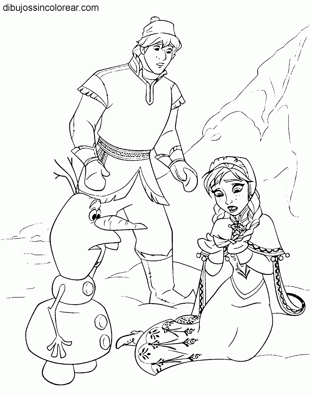 Dibujos de personajes de Frozen (Princesas Disney) para Colorear