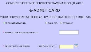 UPSC CDS 1, 2 Admit Card 2013