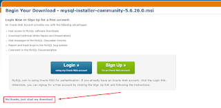 Gambar tahap persetujuan untuk mengunduh MySQL