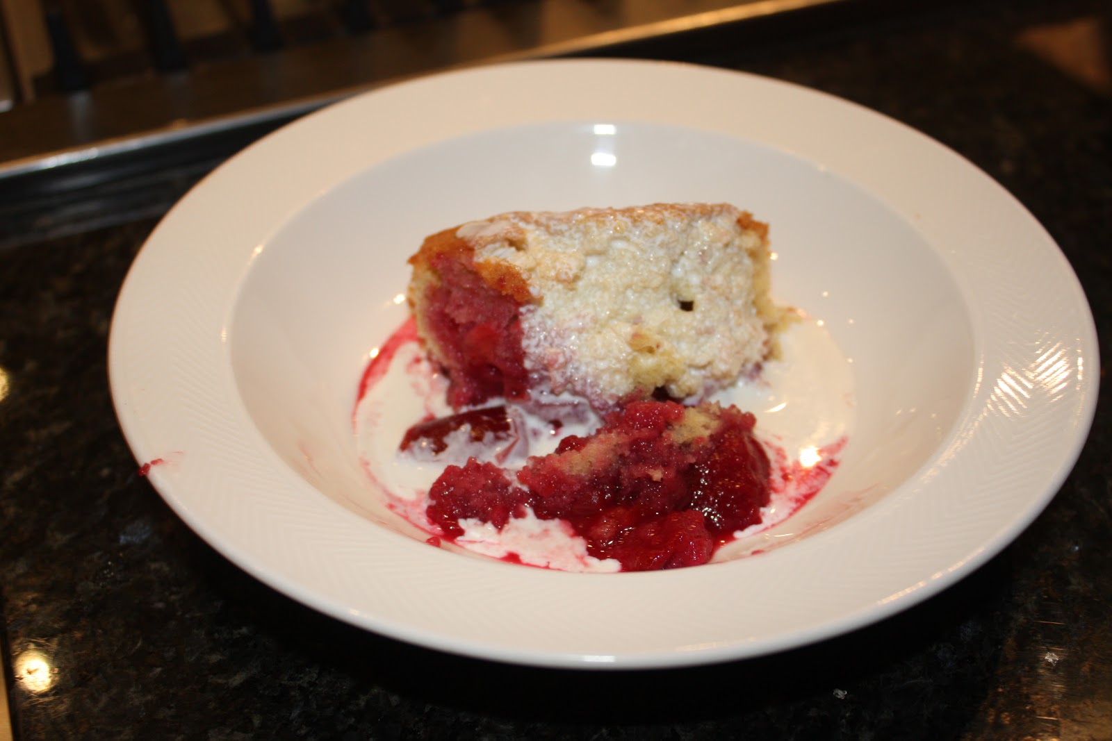 Style and Strawberries Eve's Pudding (but with plums...)