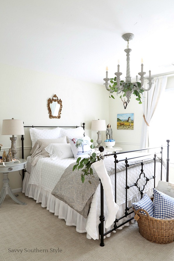 Savvy Southern Style French Country Christmas Guest Bedroom