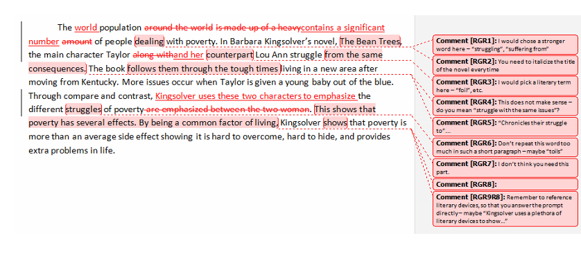 Mrs. Robison's Blog: The Beans Trees Essay