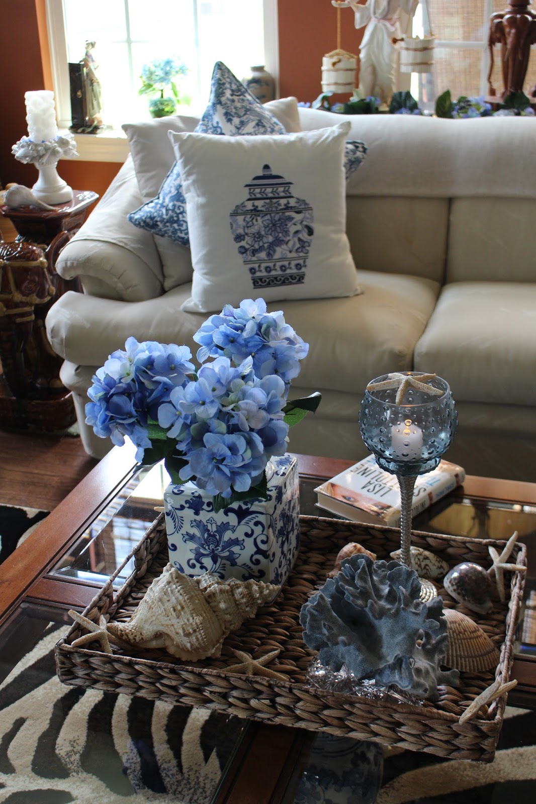 Designs by Pinky: Summer Coffee Table Vignette
