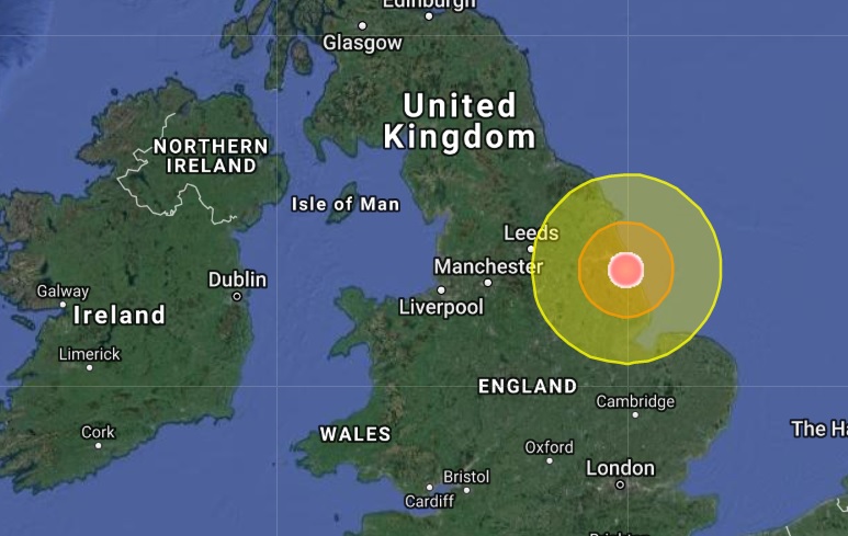 Earthquakes in strange places! A mag 3.9 strikes north-east England more than a 1,000 miles (1600km) from the nearest fault line. Naamloos