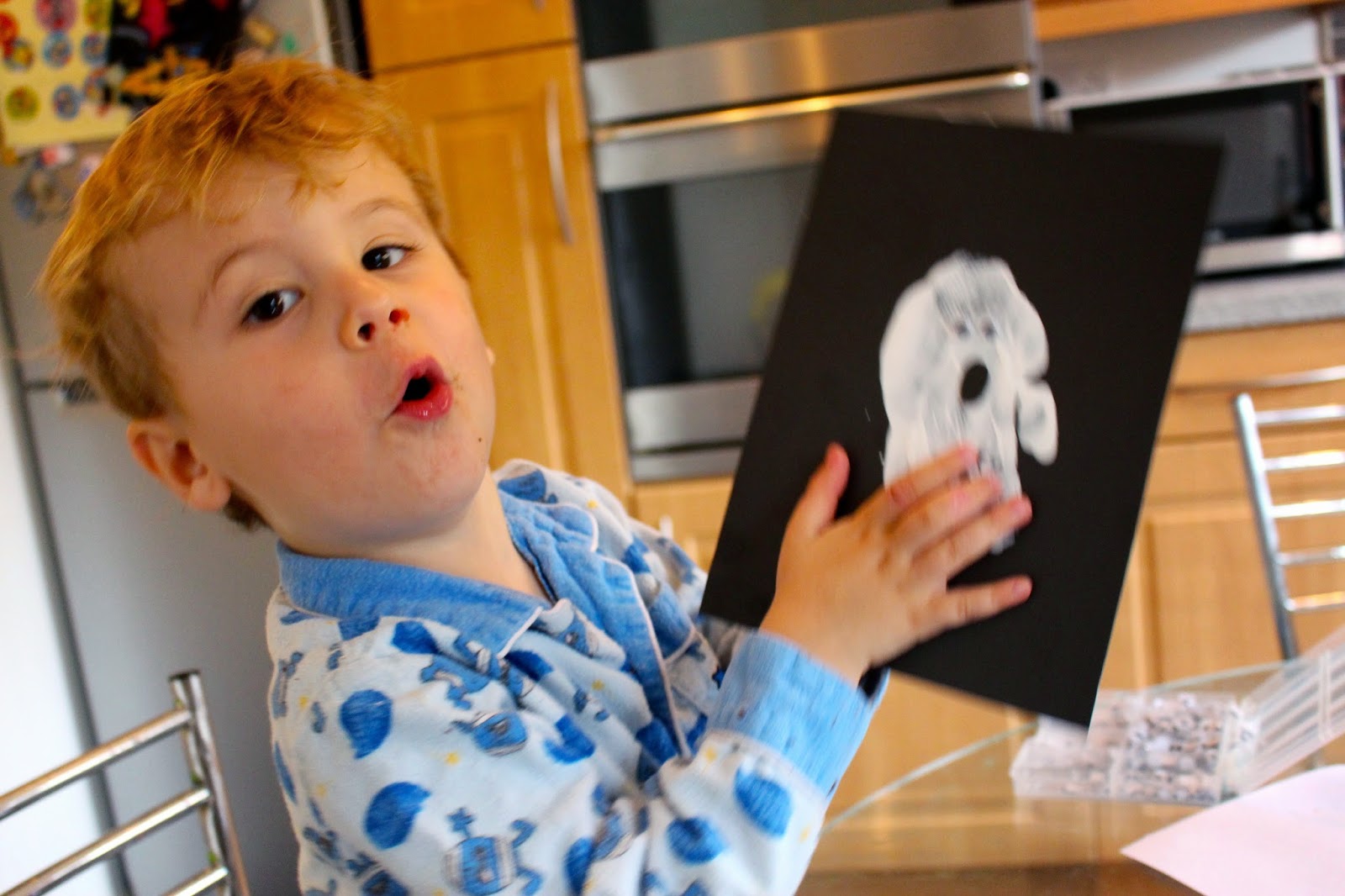 ghost handprint craft for kids: halloween