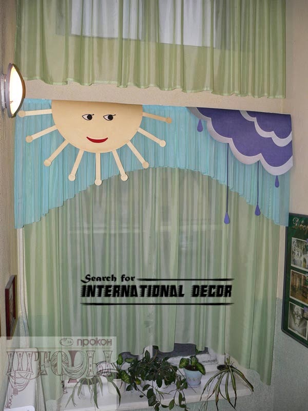 kids curtains, nursery curtains, green curtains