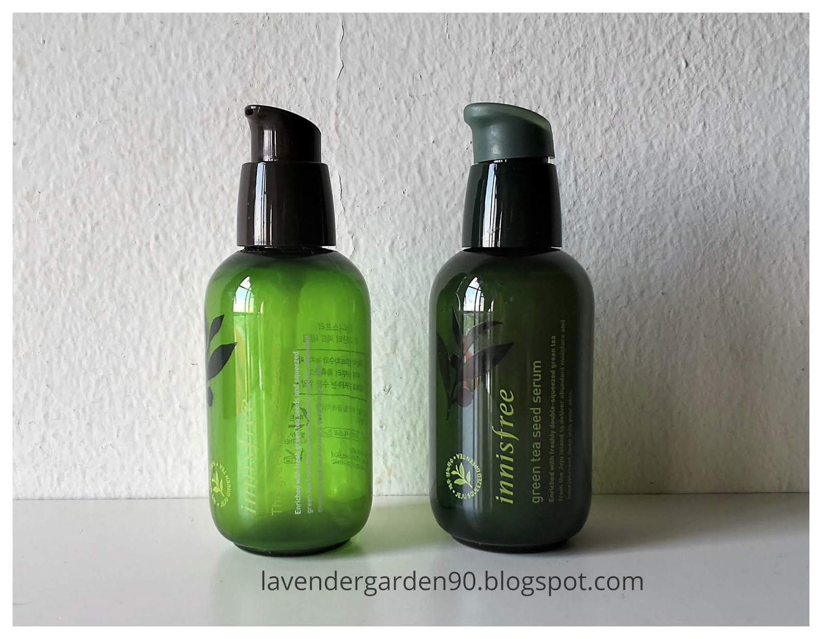 Carolyn S Lavender Garden Comparison Review Innisfree Green Tea Seed Serum 2018