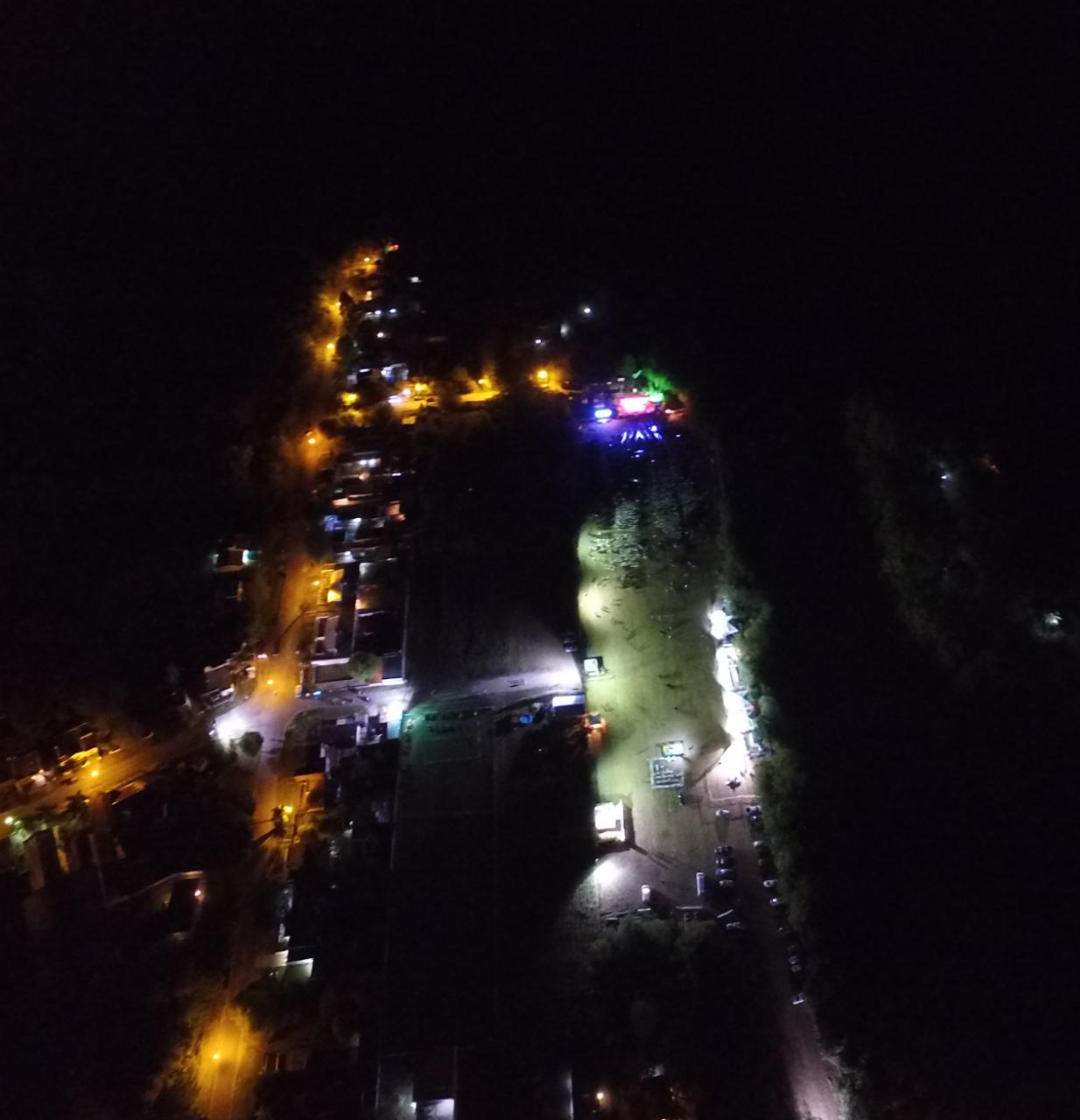 Imagen aerea en el final de la ultima noche. Nuestro barrio humilde de la zona sur de Parana