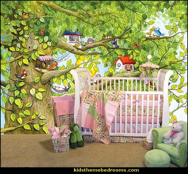 Decorating theme bedrooms Maries Manor Tree Murals tree wall