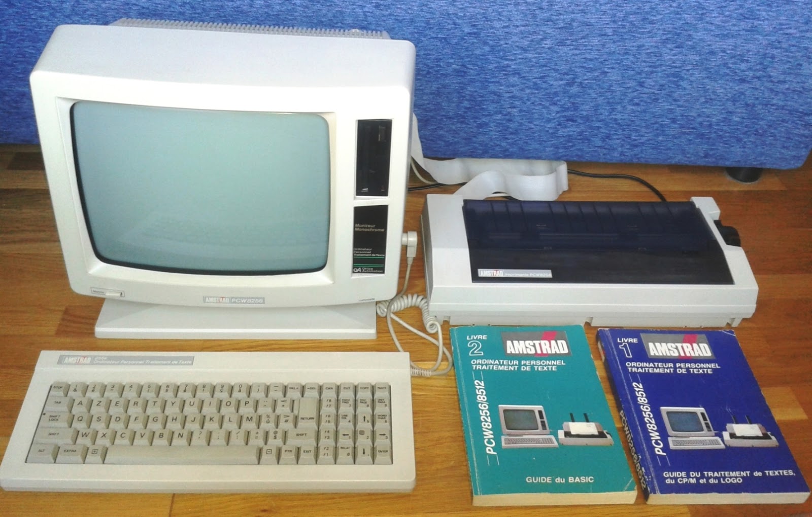 Vintage Amstrad PCW8256 procesador de texto Computadora Con Impresora PCW 8256 Retro Gaming 