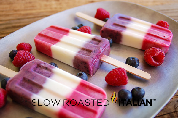 Red White and Blueberry Popsicles #TSRISummer #IcePops #Recipe