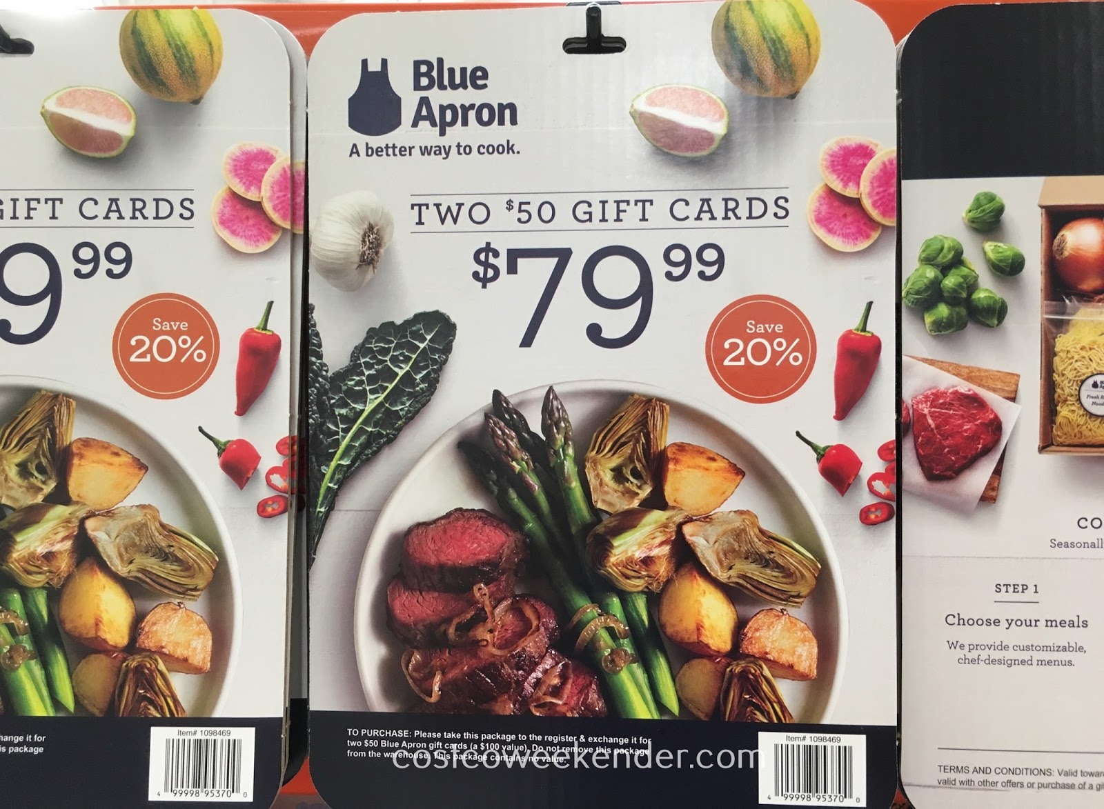 Blue Apron 2 50 Gift Cards Costco Weekender