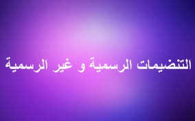 التنضيمات الرسمية و غير الرسمية