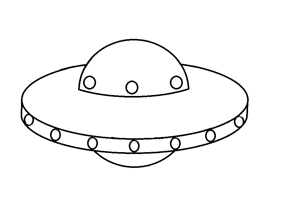 Colouring Place UFO colouring page