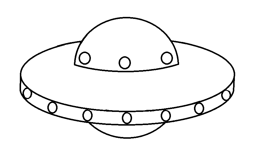 Colouring Place: UFO colouring page