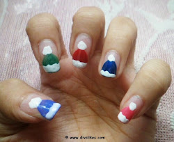 nail hat santa tutorial polish diva polishes choice colors