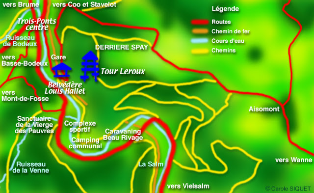 Carte Carole Siquet Tour-Leroux Trois-Ponts tourisme Ardenne