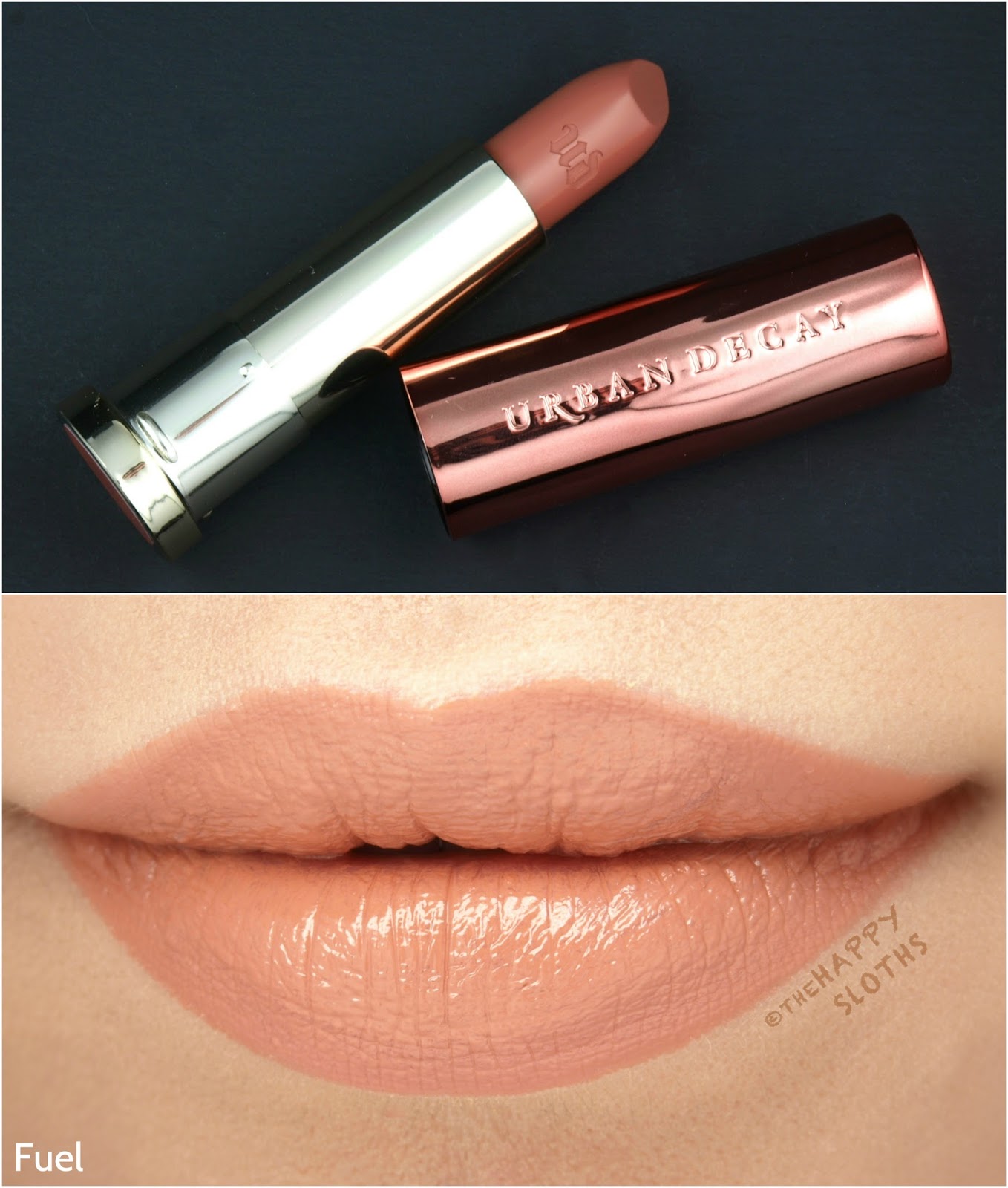 Urban Decay Naked Heat Vice Lipstick in "Fuel": Review and Swatches