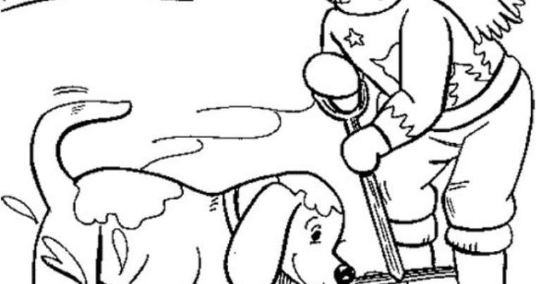 a boy and his dog coloring pages - photo #32