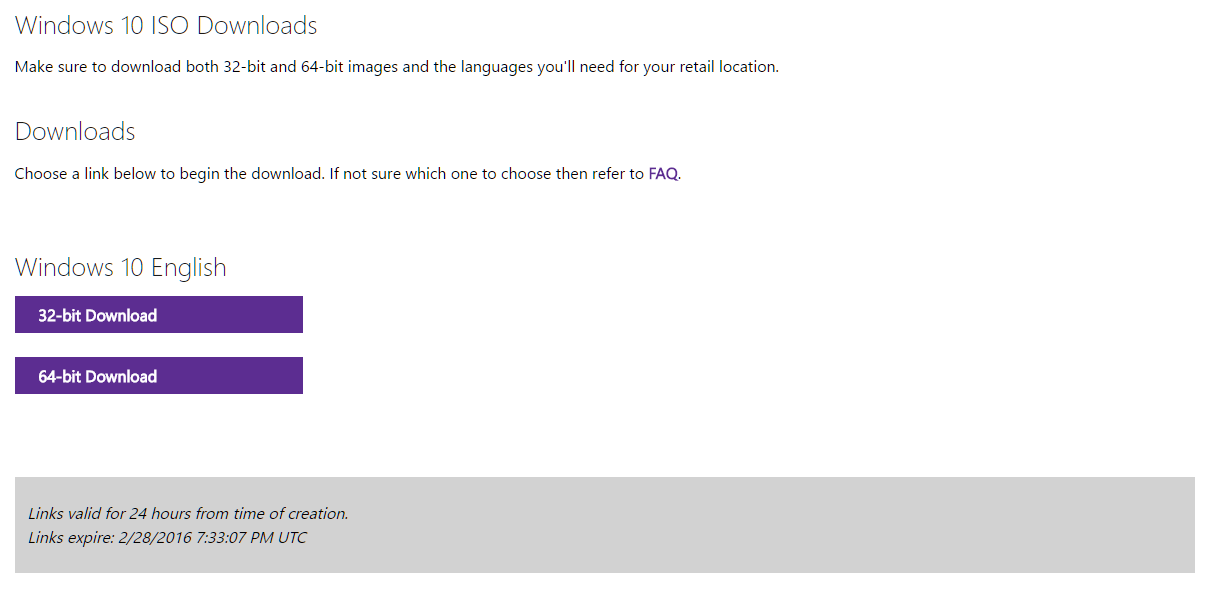 Create windows 10 installation media