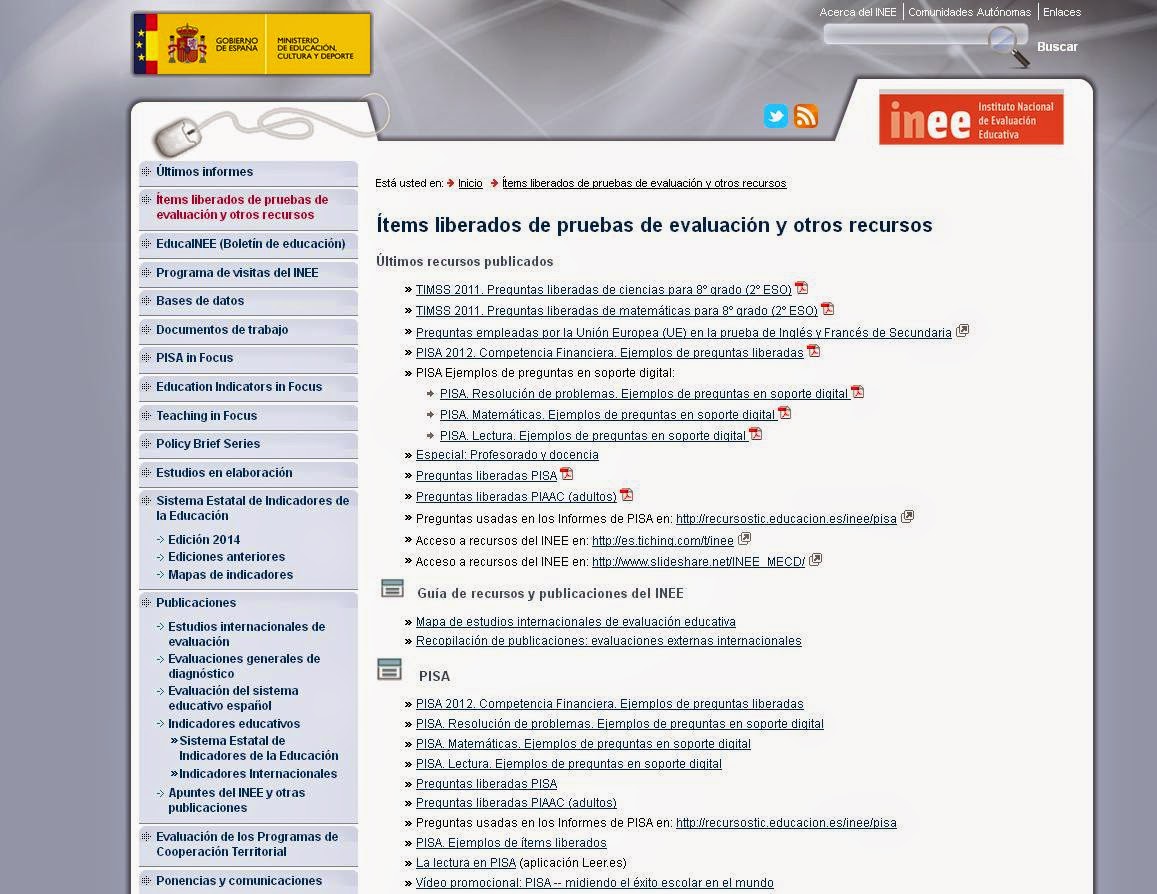 http://www.mecd.gob.es/inee/Recursos.html