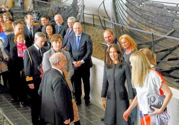 Crown Princess Mary opened a new exhibition at the Viking Ship Museum in Roskilde