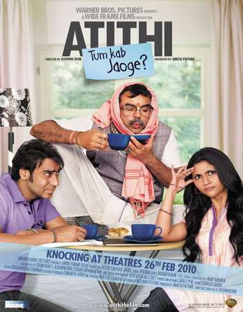 Poster Of Atithi Tum Kab Jaoge 2010 Hindi 400MB DVDRip 720p ESubs HEVC Watch Online Free Download Worldfree4u