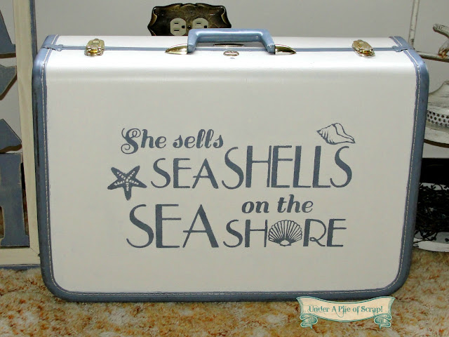 Beachy suitcase vintage suitcase