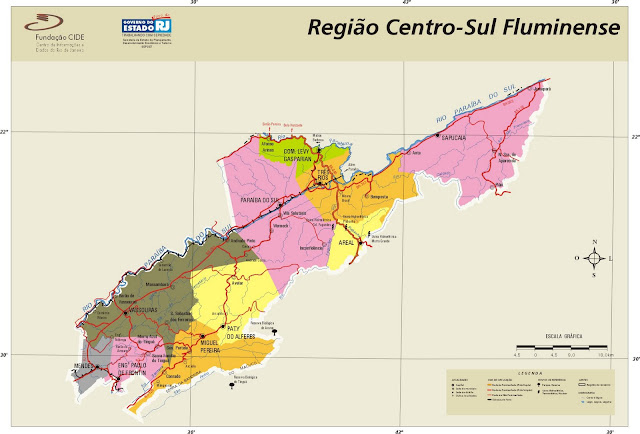 Mapa Região Centro-Sul Fluminense - Rio de Janeiro 