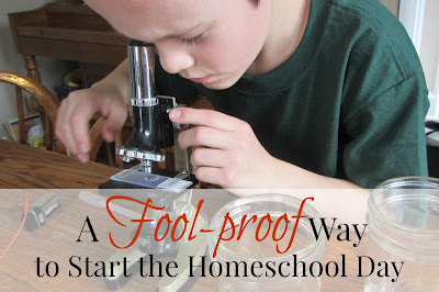 How I start my homeschool day on the right foot {with a helpful video}